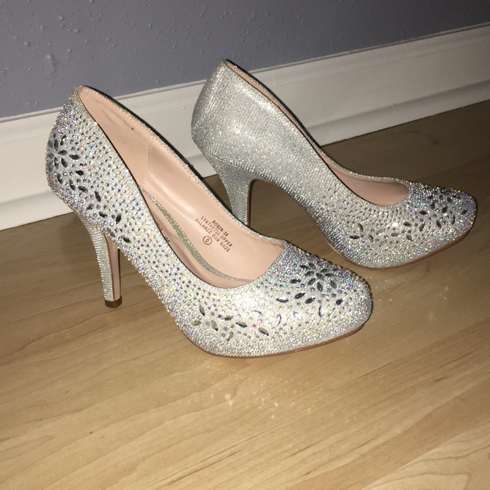 Glitter with diamond heels